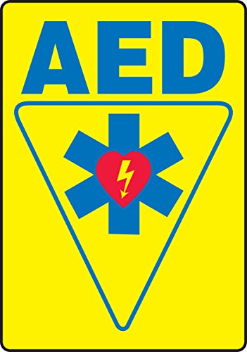 Signalisation AED jaune et rouge de 14x10 pouces pour résoudre le manque de visibilité