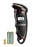 AstroAI Digital Tire Pressure Gauge 0-150PSI, Accurate in 0.1 Increments, Tire Gauge with Backlit LCD and Presta Valve Adaptor, 4 Units of Measurement for Car Truck Bicycle, Brown