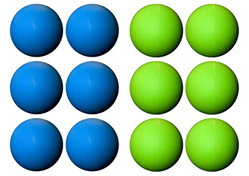 Assorted color lacrosse balls 6 blue 6 green