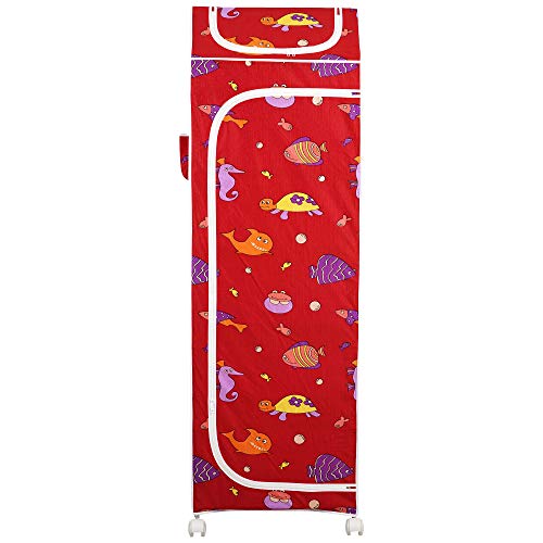 Image of Little One's | 6 Plastic Shelves Foldable Baby Storage Box (Made in India), ISI Certified, Unbreakable Material, (Steel Structure)| Aquatic Red | H6 /FR