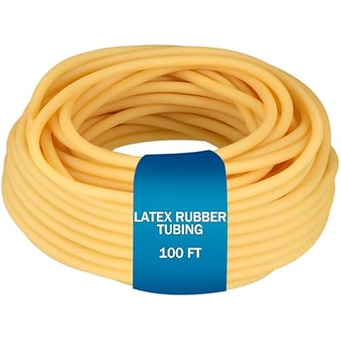 Frienda 100 Ft Latex Rubber Tubing Cover