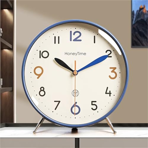 Horloge de table silencieuse quartz blanche pour intérieur zen - 6