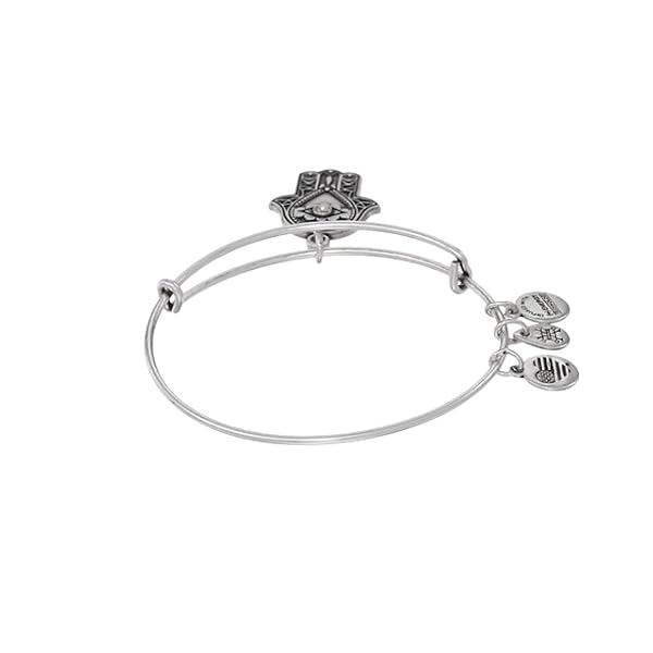 Alex-and-ANI-Hand-of-Fatima-III-Bangle-Bracelet-Expandable Alex and Ani Hand of Fatima III Bangle Bracelet, Rafaelian Silver, Expandable