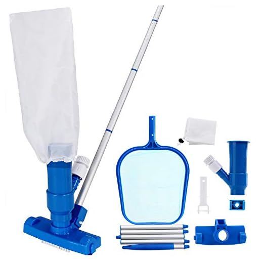 Deuba Kit De Limpieza Red Aspirador De Piscina Recogehojas Limpiafondos Mango Telescópico Extensible