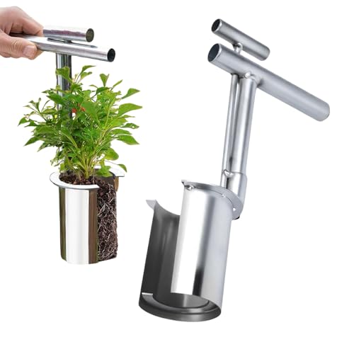 XONYOOM Bulb Planter Tool Garden Transplanter Tool for Digging, Lawn and Garden Tool Plant and Fruit Tree Seedling Transplanter Seed Planting Tools Hole Bulb Digger Tool Hole Maker for Planting