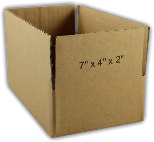 Miniatura 2 de EcoSwift - 200 cajas de embalaje de cartón corrugado de 7 x 4 x 2 pulgadas, cajas de envío de mudanza, cajas de 7 x 4 x 2 pulgadas