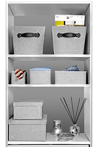 image for Creative Scents Decorative Storage Boxes with Lids Set of 3 - Fabric N