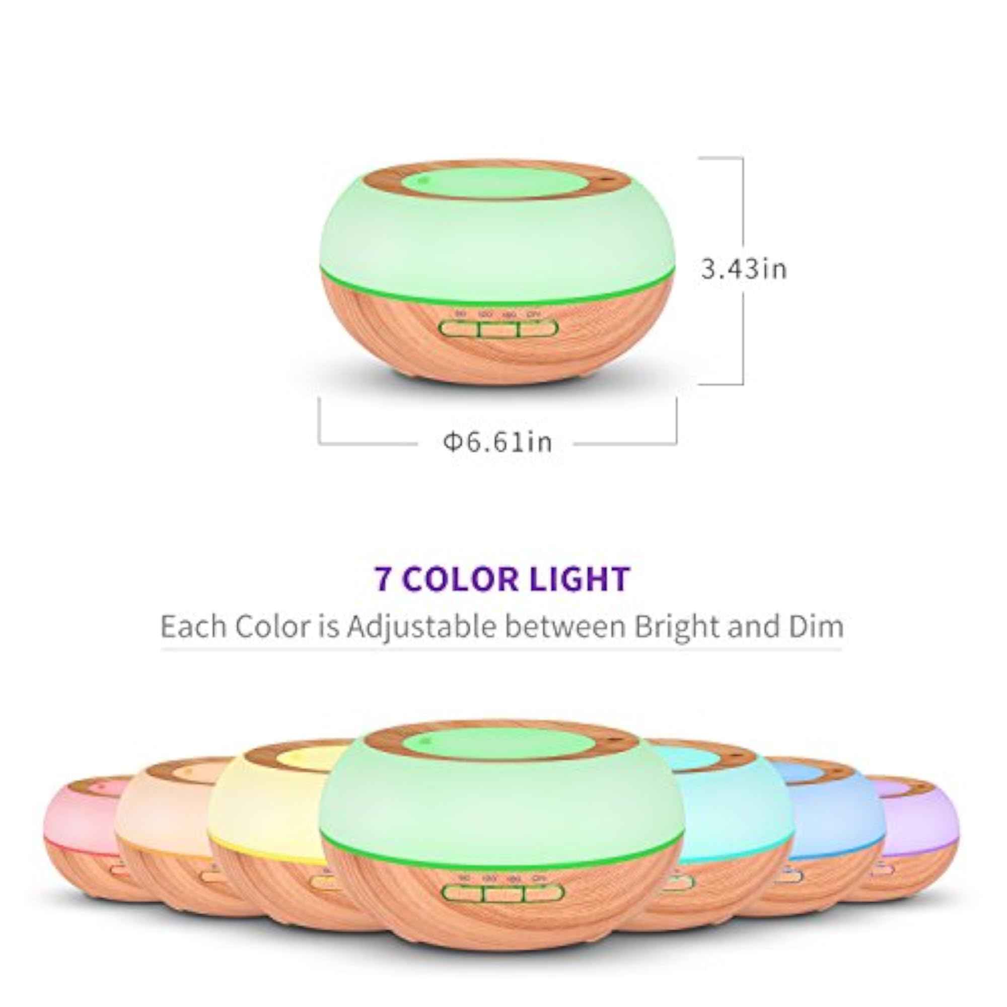 Zhart Essential Diffuser with Auto Shut Off & Wooden Design
