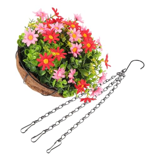 Garneck Eisen Hängender Blumenkorb Pflanzkorb Wetterfest Für Outdoor Und Indoor Dekorativ Robuste Pflanzenampel