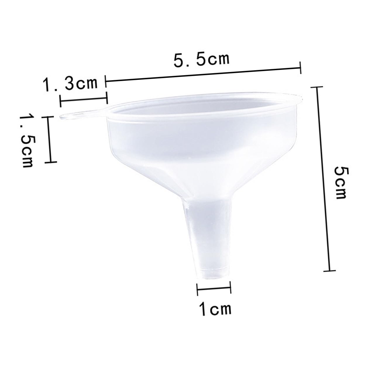 Embudo Cosmético de Plástico Pp Blanco 100 Piezas para Cocina y Laboratorio