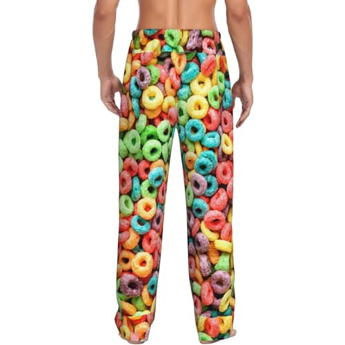 Golden Yellow Cheese Food Men'S Pajama Bottoms Lounge Sleepwear Loose Soft Comfort Pajama Pants With Pockets3