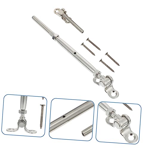 Cable Railing Crimp Toggle Turnbuckle Kit para cable de acero 3/16 pulgadas miniatura 7