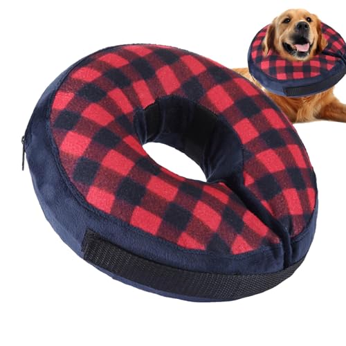 LearnLyrics Aufblasbares Kegelhalsband für Hunde, Donut- Kissen für Hunde | Weiches verstellbares Donut- Halsband für Hunde- Lecksicheres Hundehalsband | Schutzhalsband für Hunde-6