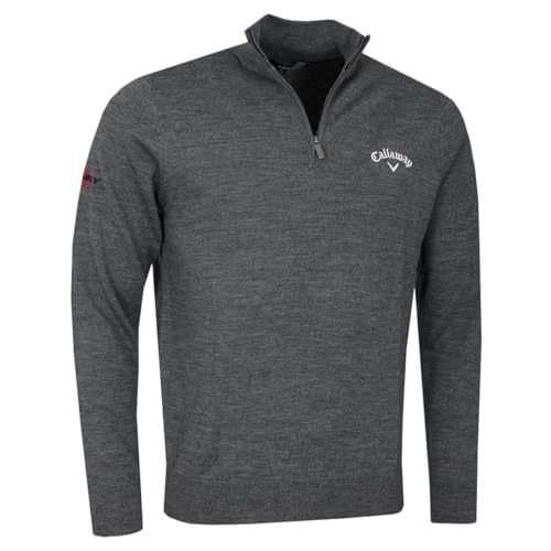 Callaway Golf Mens 2026 1/4 Zip Odyssey Thermal Sweater - Steel Heather - M