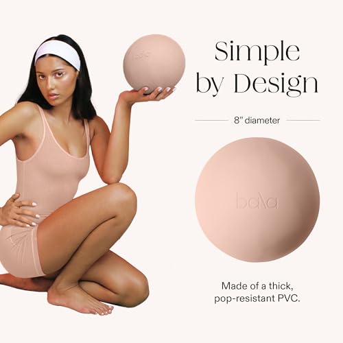 Image of Bala Pilates Ball, Non-Weighted Exercise Ball for Yoga & Barre - Small 8 inch | Yoga Ball, Stretching, Strength & Core Training, Workout, Home Gym & Fitness, 100% PVC with Mini Pump