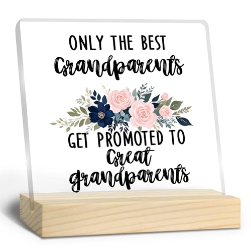 Nitelat Great Grandparents Baby Announcement, Great Grandparents Gifts, Promoted to Great Grandparents Acrylic Plaque, Grandma and Grandpa Pregnancy...