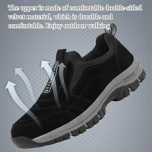 Men's Waterproof Hiking Shoes Slip-On Orthopedic Walking Shoes for Men Outdoor Casual Comfortable Lightweight Walking Loafers3
