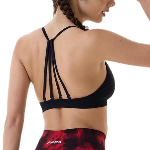 AUROLA Mercury Workout Sports Bras Women Athletic Removable Padded Backless Strapy Minimal Crop Top2