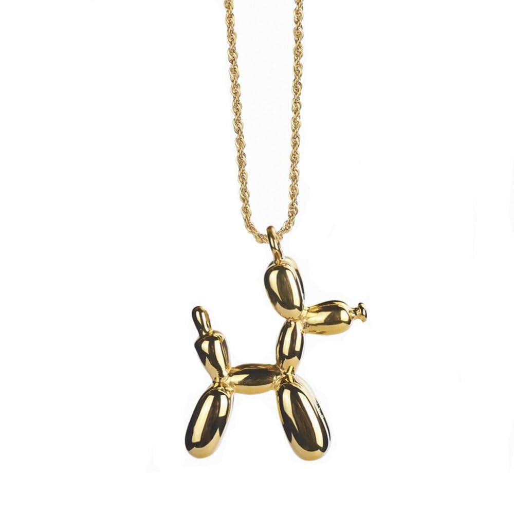 アクセサリー MASU BALLOON DOG NECKLACE Amazon.com: Stainless Steel Animal Balloon Dog Pendant