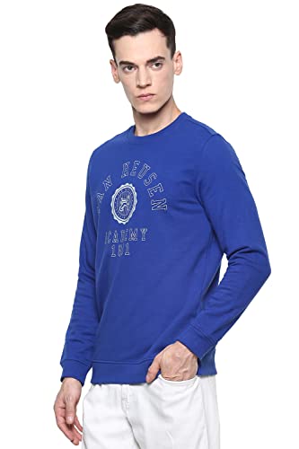 Image of Van Heusen Men's Cotton Blend Round Neck Hoodie