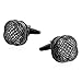 Coniea 1 Paires Homme Bouton de Manchette Mariage Motif de Fleurs Zircon Cubique Boutons de Manchette Noir Blanc Cadeau pour Homme Pas Cher