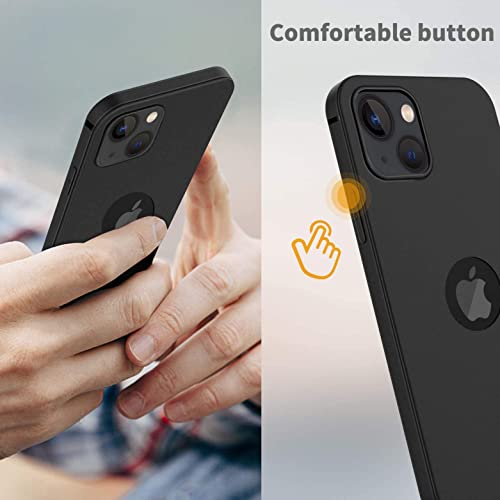 Image of Mobile Back Cover Case for iPhone 13 Mini (Silicone Case|CameraProtection|Black SC1510)