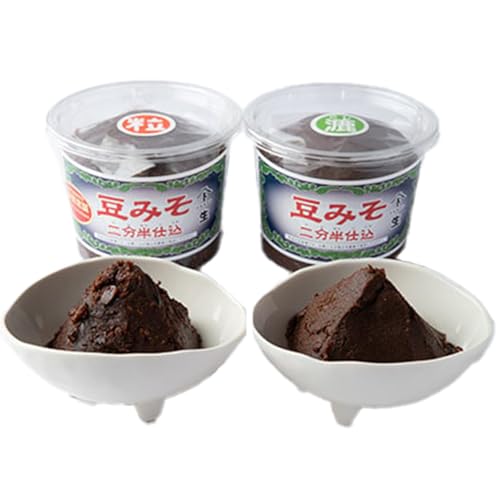 手造り 生 豆みそ セット 2種 粒 漉 (各 800g) 酵母 乳酸菌 豆 味噌 調味料 煮物 たれ うどん 味噌汁 まめ みそ みそ汁 愛知県 南知多町 人気 おすすめ