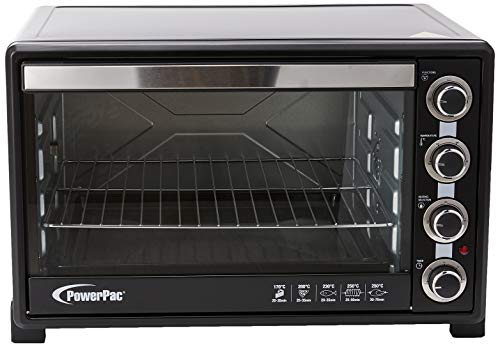 PowerPac Electric Oven Black 60L PPT60