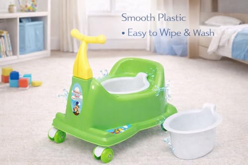Image of Maanit Scooter Style Baby Potty Seat With Removable Lid Bowl (Green), 1 Unit