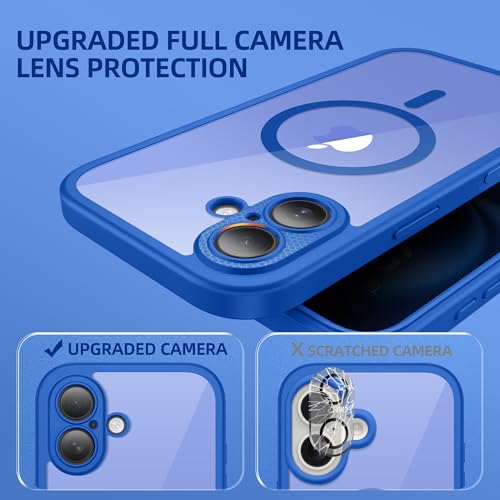 Coque iPhone 16 premium bleu clair intégrale MagSafe et anti-espion