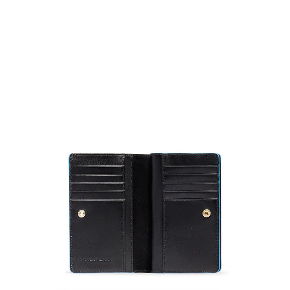 PIQUADRO – Portafoglio - Blue Square - Compatto - in Pelle – Unisex - Colore Nero