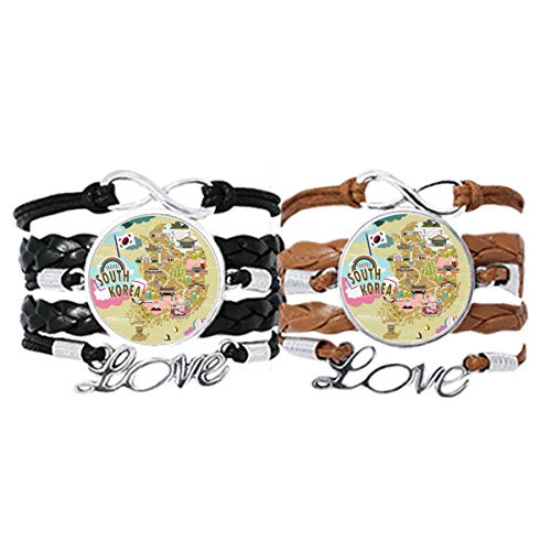Pulsera de cuero de Corea del Sur el regalo de aniversario perfecto