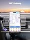 UGREEN Handyhalterung Auto Lüftung 360 Drehung Autohalterung Handy Halterung PKW Handyhalter fürs Auto Handyhalterung KFZ kompatibel mit iPhone 16 15 14 13 12 Pro Max, Galaxy S23 S20, Huawei (Schwarz)