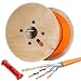 Produktbild HB-DIGITAL 250m CAT.7a Netzwerkkabel Orange Verlegekabel Ethernet LAN AWG23 Reines Kupfer S/FTP PiMF LSZH Halogenfrei RoHS-Compliant Installation Datenkabel PoE 10Gbit/s max. 1200MHz + Abisolierer