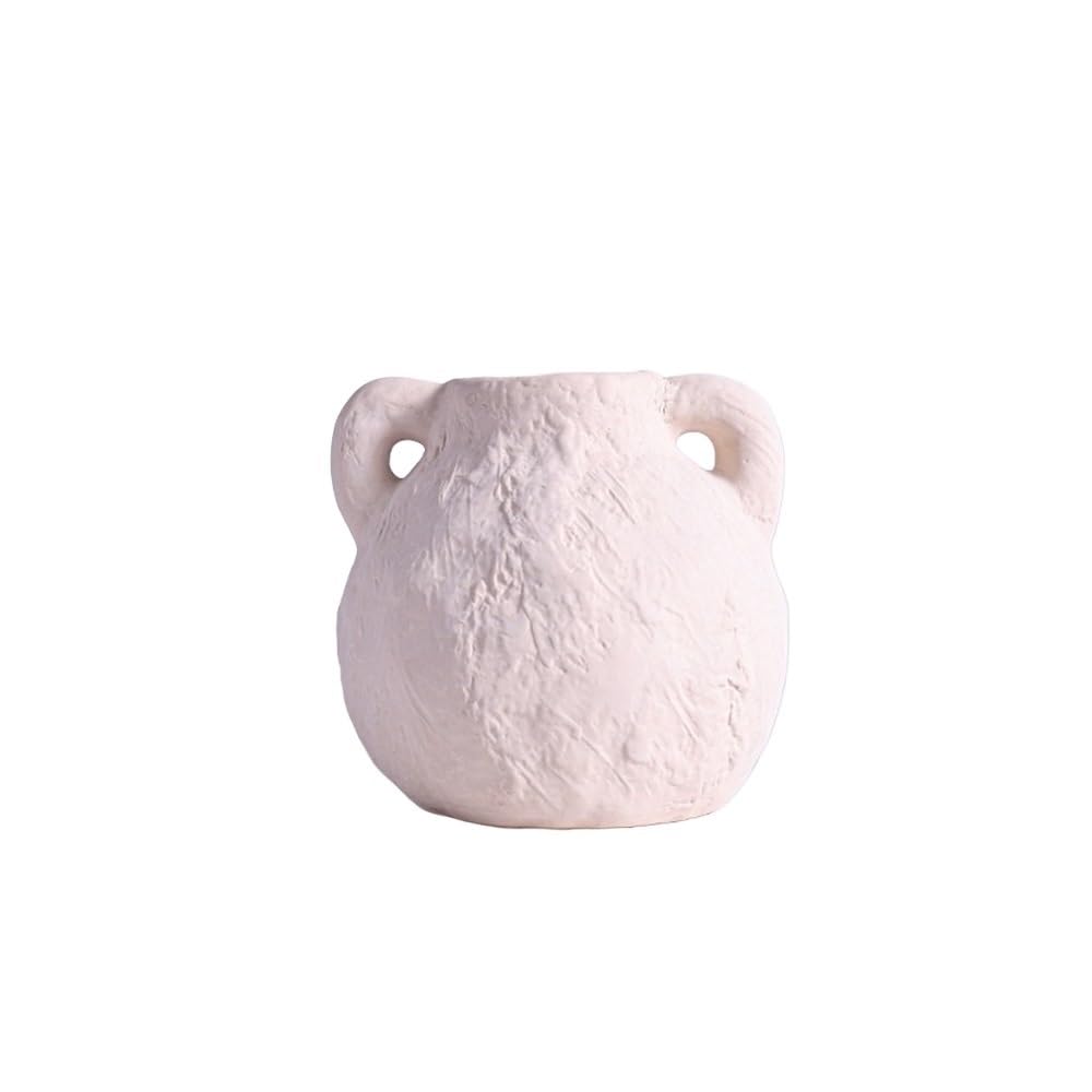 Ceramic vases, Vase White Ceramic Arrangement Living Room Simple Home Irregular Rough Texture Flower