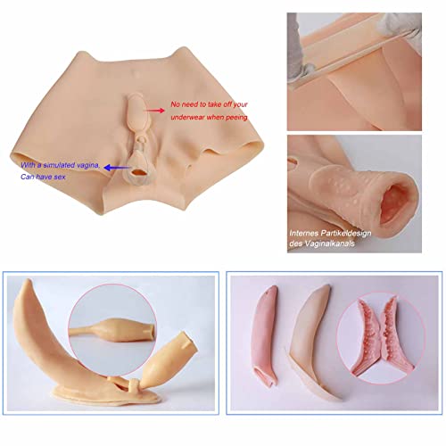 RTIA Calcinhas de silicone realistas, falsas, vagina, roupa íntima realista, realista, realista, rea