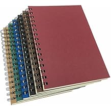 ALIMITOPIA Spiral Notebook Journal,College Ruled Thick Paper Hardcover Wirebound Notepad Diary Memo Sketch Note Book for School Office Business Supplies,100gsm Thick Inner Paper,A5 Size8.3X5.7" & 80