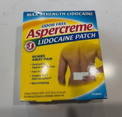 Aspercreme Lidocaine Patches - 5 count (Pack of 3)