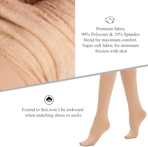 CozyWow Thermische panty voor dames, van warme fleece, voor de winter