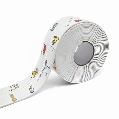 Image of Waterproof Caulk Tape for Kitchen & Bathroom - Self-Adhesive Sealing Strip for Sink, Tub, Toilet, Wall Corners & Countertop - Oil-Proof, Mildew-Resistant Gap Sealer Tape(1 pcs)(Multicolor)