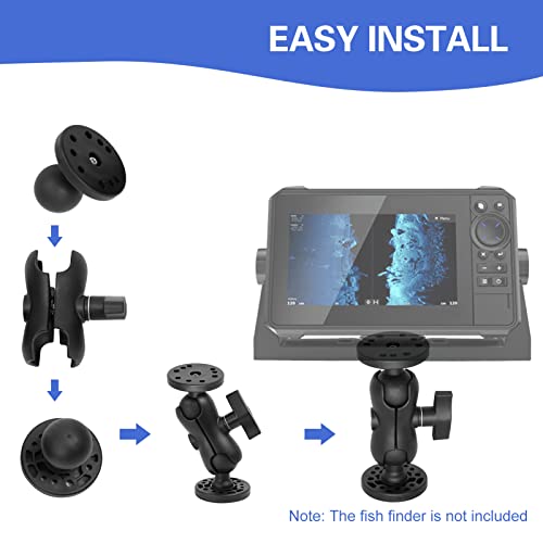 Image of Square /Round Fish Finder Universal Mounting Plate, Fish Finder Mount, Universal Kayak Mounting Plate, Fish Finder Accessories