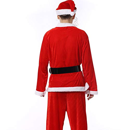 Kerstman kostuum Regal pluche 5 stuks van luxe professioneel kerstman pak Kerstman verkleedkleding cosplay kostuum kostuum goud fluweel materiaal geschikt voor Kerstmis en Halloween<br> - Afbeelding 4