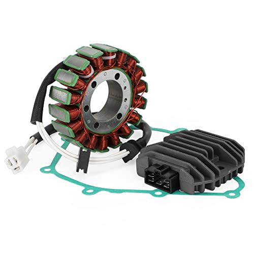Bruce & Shark Motocicleta Kit Alternador Estator + Regulador + Junta OEM：5EB-81410-00 para Yamaha YZF R6 RJ03 1999-2002