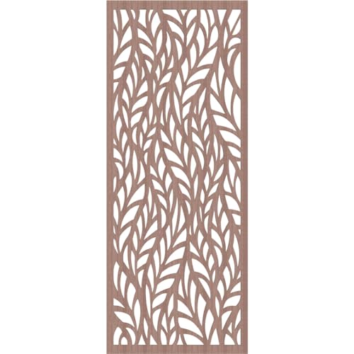 Image of Ortonville Decorative Pierced Fretwork Wood Wall Panels, 25 3 /8 inchW x 64 3 /8 inchH x 3 /8 inchT, Walnut