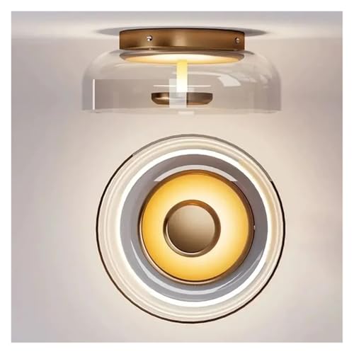 Luces de techo creativas for dormitorio con lámpara de pared de cristal 4