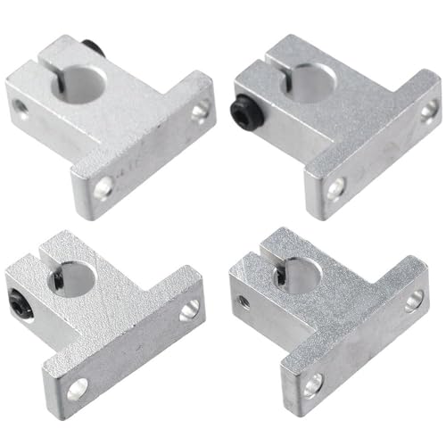 SHUATI 4Pcs SK10 Linear Rod Rail, 10mm Shaft Support, Linear Motion Guides, Axis Vertical, Bracket/Bearing, Aluminum Frame Polished Rod Holder