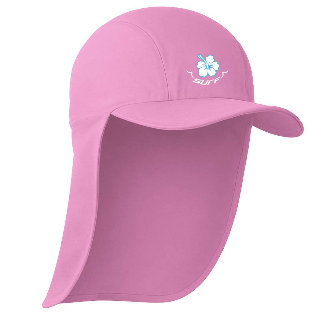 Kidz Swimmers Girls Fuchsia Pink Sun Protection Legionnaire Cap Upf 50+ (Small 2-5 Years)