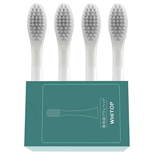 WHITOP歯ブラシヘッド 成人用電動歯ブラシ用の交換用ブラシヘ​​ッド モデルCD-01 CD-07 CD-09 非常に柔らかい歯ブラシの毛 楕円形のインターフェース 4個 C73