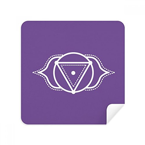 Chiffon de nettoyage triangle totem pour lunettes et écrans de téléphone en suède 2pcs