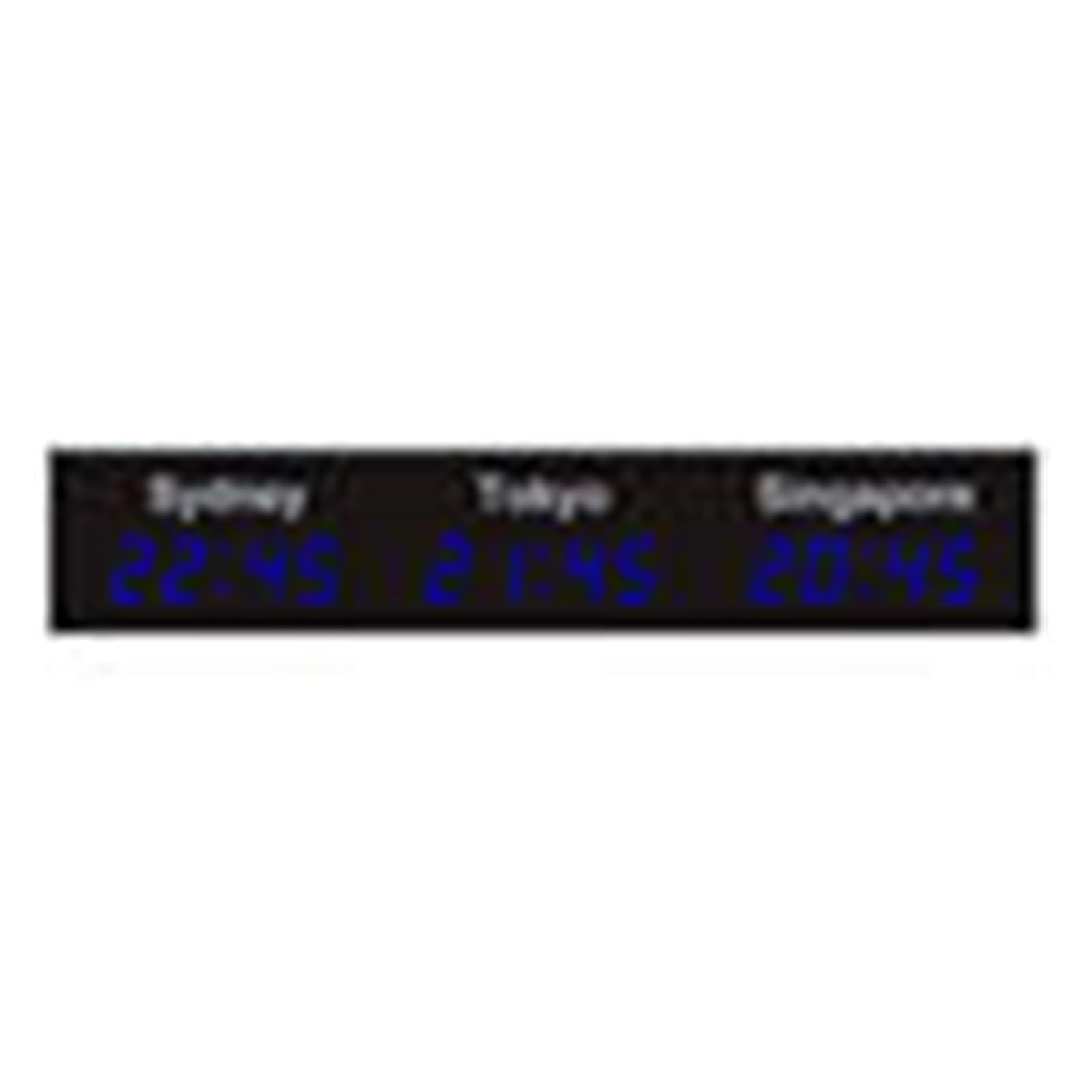CVFRDD LED Countdown Clock, LED Digital Multi Time Zone City Stickers Wall Clock World For Office Home Decor(6)